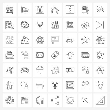 Mobil UI Satır Simgesi Seti 49 Modern Pictogram web sitesi, tarayıcı, parola, müzik, kafa telefonu vektörü illüstrasyonuna ihtiyaç duyar