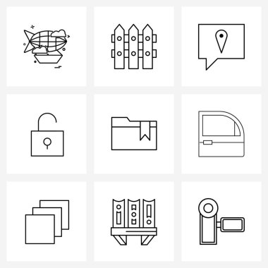 Araba, dizin, e- posta, yer imi, Vektör İllüstrasyonunun kilidini aç