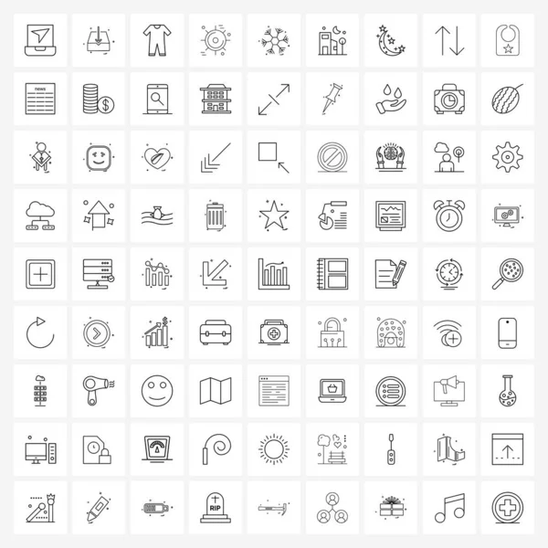 Geïsoleerde Symbolen Set Van Eenvoudige Lijn Iconen Van Het Bedrijfsleven — Stockvector