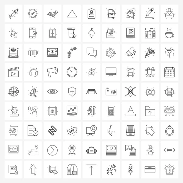 Sada Uživatelských Rozhraní Ikony Symboly Pro Dokument Dům Dokument Sport — Stockový vektor