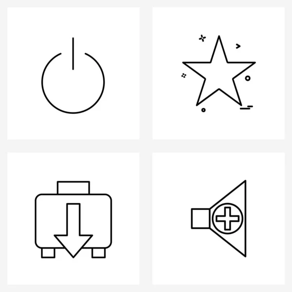 Conjunto Iconos Línea Simple Para Web Impresión Tales Como Energía — Vector de stock