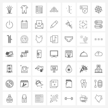49. satır Pictograph Grid tabanlı modern biçim seti duvar, kutu, taş, tuğla taşıyıcı illüstrasyonu