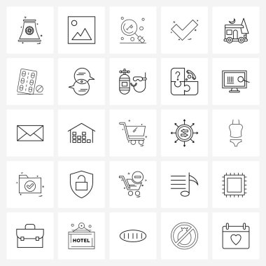 Mobil UI Çizgisi Simgesi 25 Modern Pictogram site, park, resim, ui, Vektör Resmini Kabul Et
