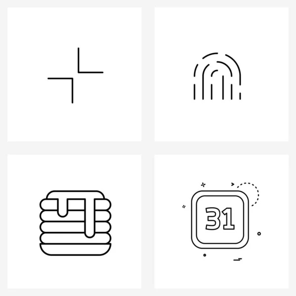 Interface Linha Ícone Conjunto Símbolos Modernos Seta Bordo Expandir Identidade — Vetor de Stock