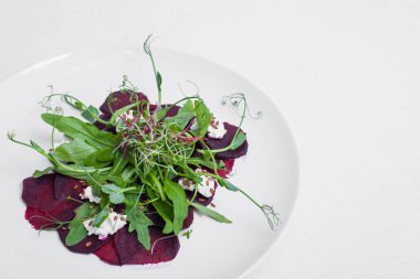 pancar ve roka ile organik Kahvaltı;