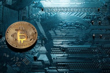 microscheme üzerinde yalan bitcoin altın sikke;