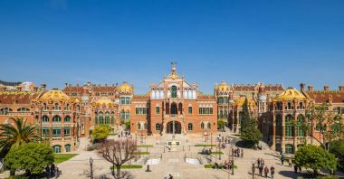 Sant Pau Hastanesi karmaşık ana binanın cephe