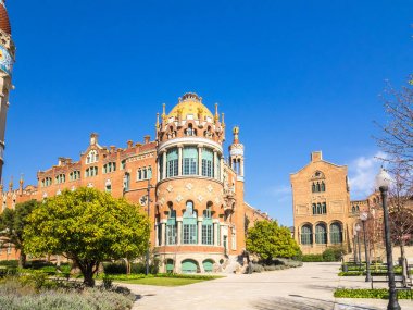 Sant Pau Hastanesi karmaşık ana binanın cephe