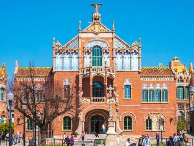 Sant Pau Hastanesi karmaşık ana binanın cephe
