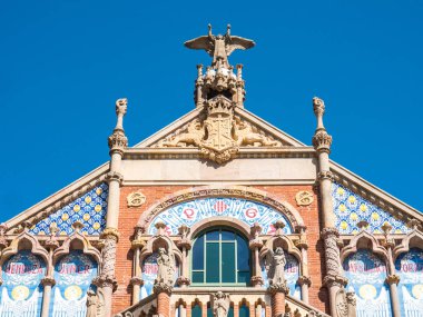 Sant Pau Hastanesi karmaşık bir binada detay