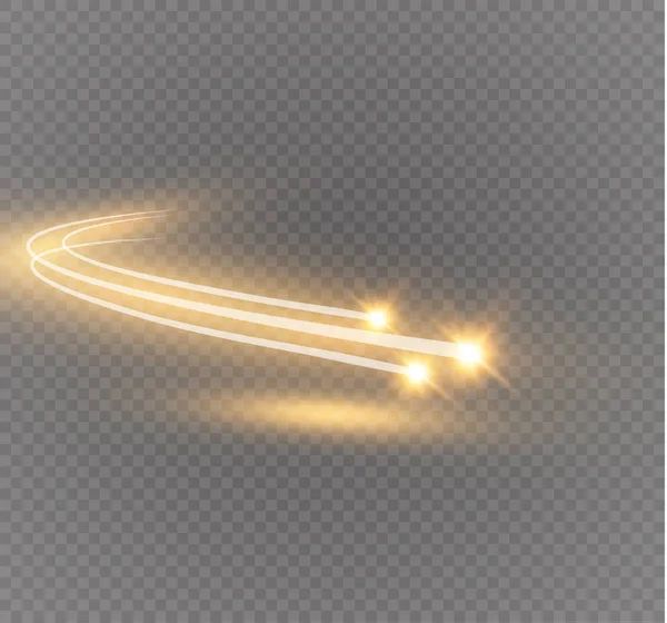 Vecteur abstrait brillant effet de lumière étoile magique du flou néon des lignes courbes . — Image vectorielle