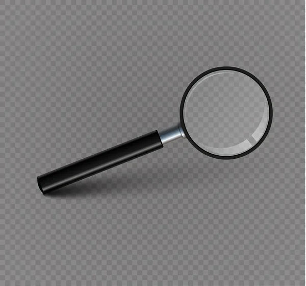 Magnifying glass isolated on a transparent background.set. — Stock Vector