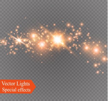 Şeffaf background.bright yıldız üzerinde toz. Parlama ışık efekti.