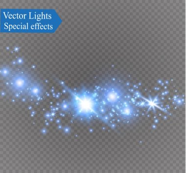 Şeffaf background.bright yıldız üzerinde toz. Parlama ışık efekti.