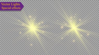 saydam bir arka plan ışığı efekti, üzerinde yıldız vektör çizim. Sparkles ile patlama.