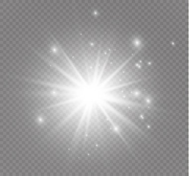 saydam bir arka plan ışığı efekti, üzerinde yıldız vektör çizim. Sparkles ile patlama.