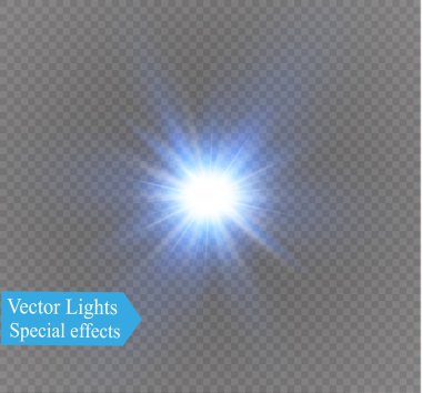 saydam bir arka plan ışığı efekti, üzerinde yıldız vektör çizim. Sparkles ile patlama.