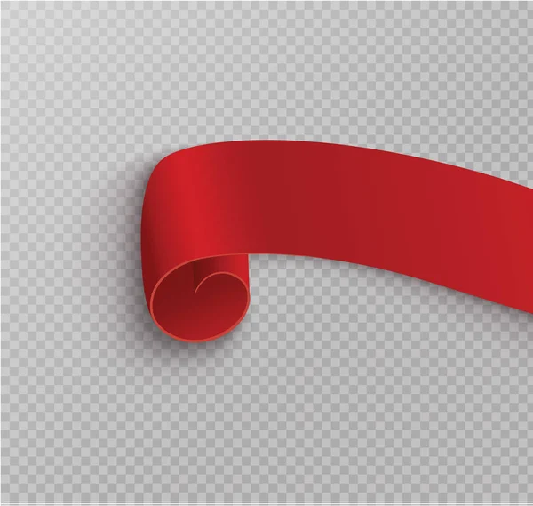 Conjunto de vermelho scrolls.banner label.wrapped paper.vector ilustração — Vetor de Stock