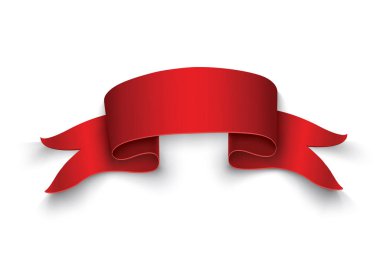 Kırmızı scrolls.banner label.wrapped paper.vector resimde kümesi