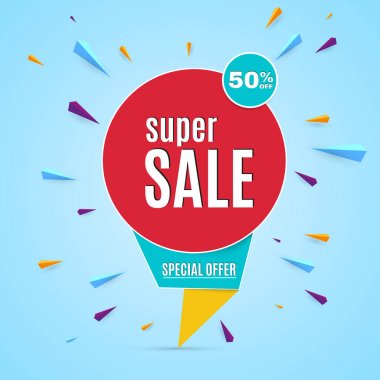 İnanılmaz Wow satış afiş tasarım şablonu. Büyük süper Satılık özel indirim, vektör çizim.