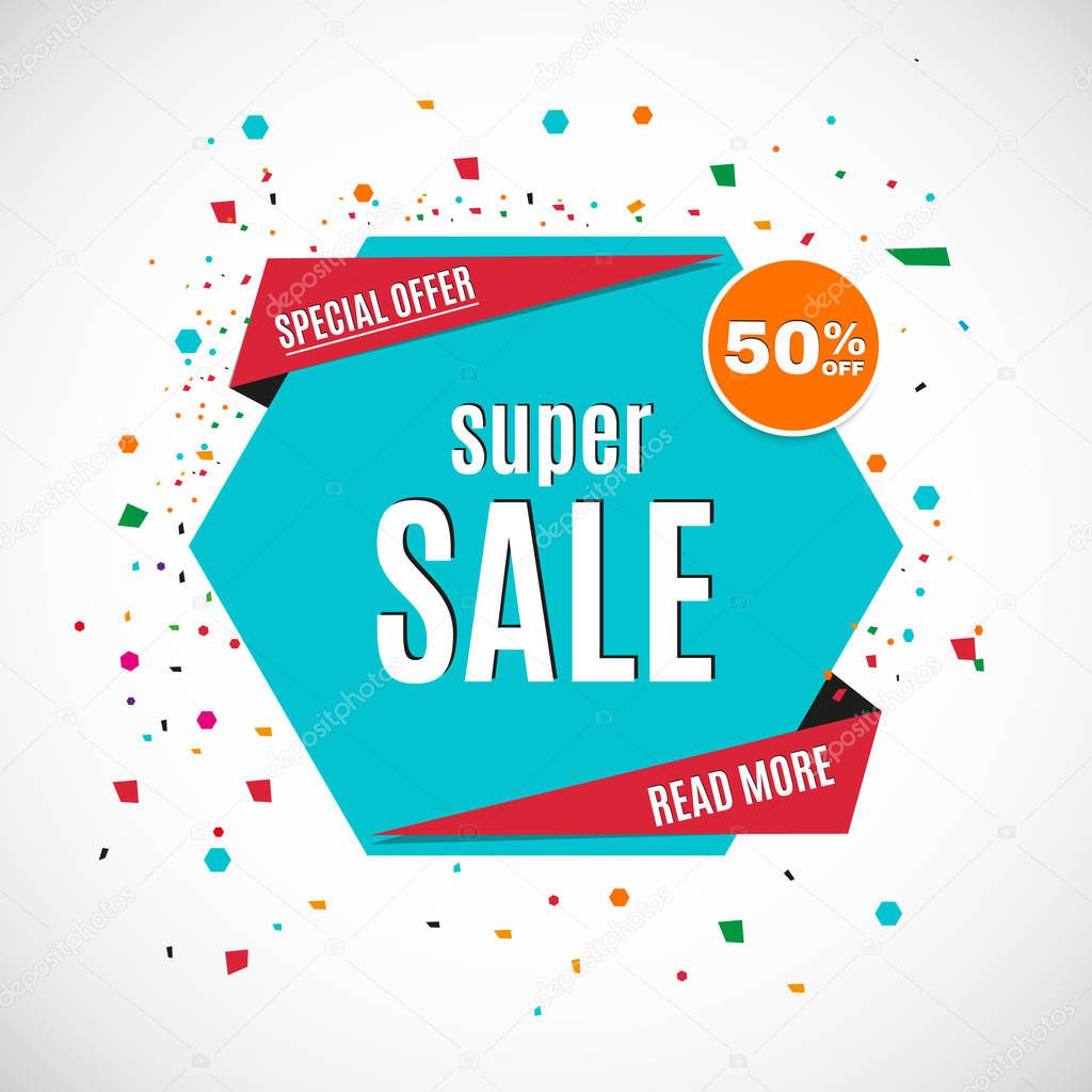 Incredible Wow Sale banner design template. Big super sale special offer, Vector illustration.