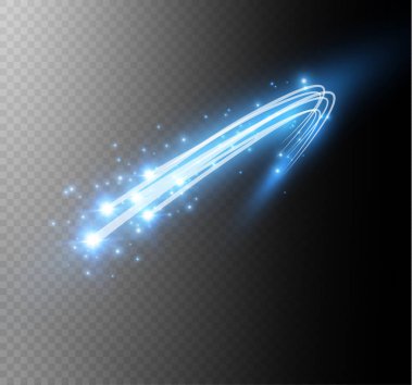 Soyut vektör parlayan sihirli yıldız ışığı efekti neon bulanıklık gelen kavisli.