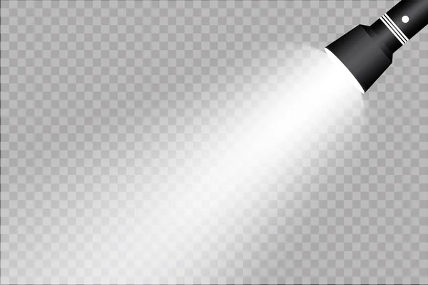 Lampe de poche sur un fond transparent — Image vectorielle