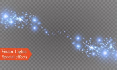 Şeffaf background.bright yıldız üzerinde toz. Parlama ışık efekti.