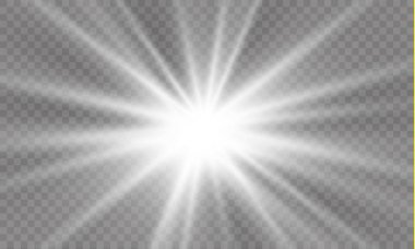 saydam bir arka plan ışığı efekti, üzerinde yıldız vektör çizim. Sparkles ile patlama.