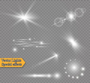 saydam bir arka plan ışığı efekti, üzerinde yıldız vektör çizim. Sparkles ile patlama.