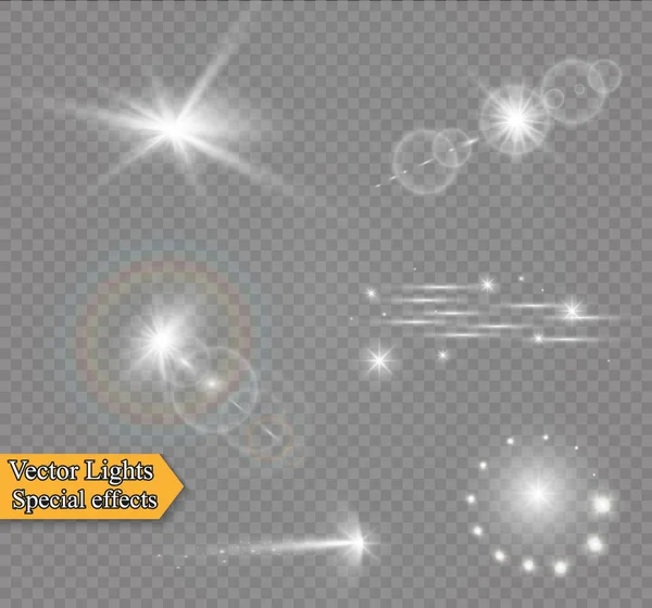 saydam bir arka plan ışığı efekti, üzerinde yıldız vektör çizim. Sparkles ile patlama.
