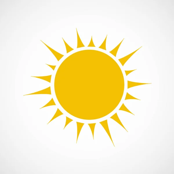 Sun Icon.vector illustration.yellow color.beautiful y brillante . — Archivo Imágenes Vectoriales