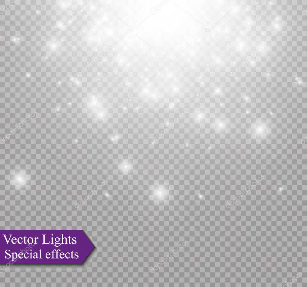 Abstract golden sparkler effect with white sparks modern design. Glow sparkling firework light. Sparkles light vector on transparent background. Christmas Concept