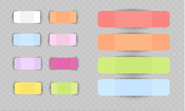 Collection of various white papers, leaves for the label ready for Your message. Vector illustration