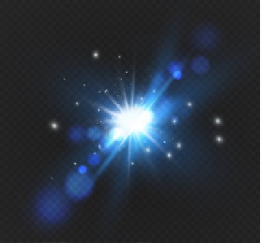 Soyut objektif altın açık güneş ışınları şeffaf özel ışık efekti tasarım.