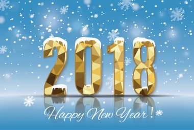 2018 mutlu yeni yıl kar background.merry Noel