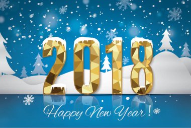 2018 mutlu yeni yıl kar background.merry Noel