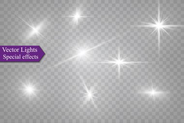 saydam bir arka plan ışığı efekti, üzerinde yıldız vektör çizim. Sparkles ile patlama.