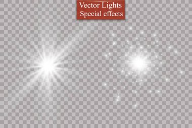 saydam bir arka plan ışığı efekti, üzerinde yıldız vektör çizim. Sparkles ile patlama.