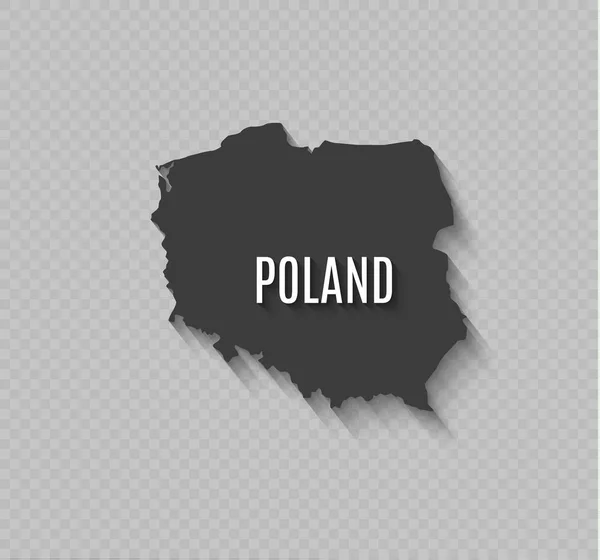 High quality map of Poland with borders of the regions. — Stock Vector