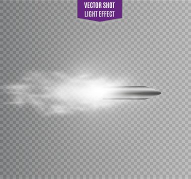 bir kurşun şeffaf bir arka plan üzerinde uçan bullet.the hareketi