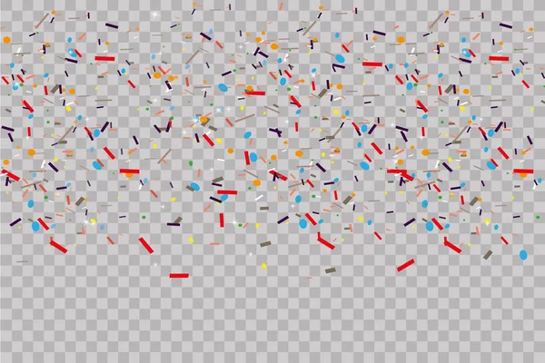 Fondo abstracto con muchas pequeñas piezas de confeti que caen. fondo de vector . — Archivo Imágenes Vectoriales