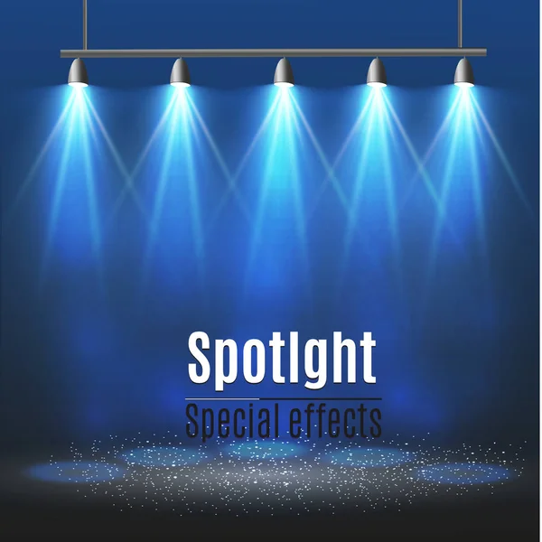 Vector spotlight. Light effect.Scene illumination, transparent effects on a plaid dark background. — Stock Vector