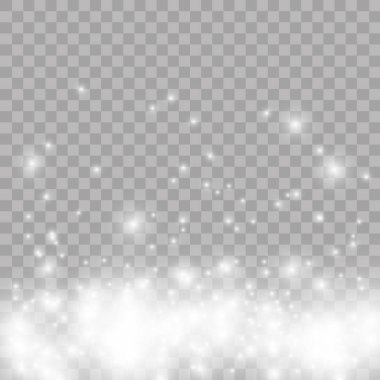 Vektör şeffaf arka plan bulanık bokeh ile izole düşen kar etkisi