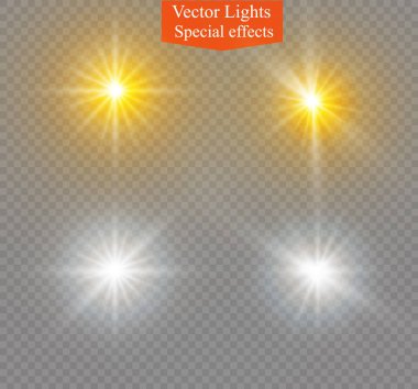 saydam bir arka plan ışığı efekti, üzerinde yıldız vektör çizim. Sparkles ile patlama.