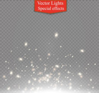 Şeffaf background.bright yıldız üzerinde toz. Parlama ışık efekti.