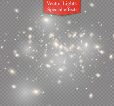 Şeffaf background.bright yıldız üzerinde toz. Parlama ışık efekti.