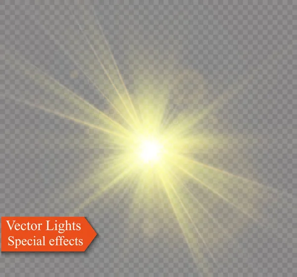 saydam bir arka plan ışığı efekti, üzerinde yıldız vektör çizim. Sparkles ile patlama.