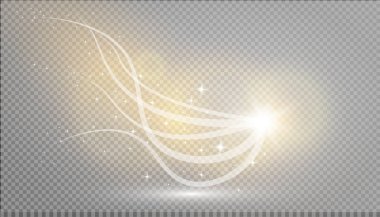 Soyut vektör parlayan sihirli yıldız ışığı efekti neon bulanıklık gelen kavisli.