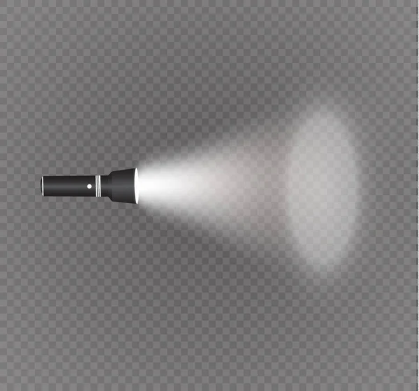 Flashlight on a transparent background — Stock Vector
